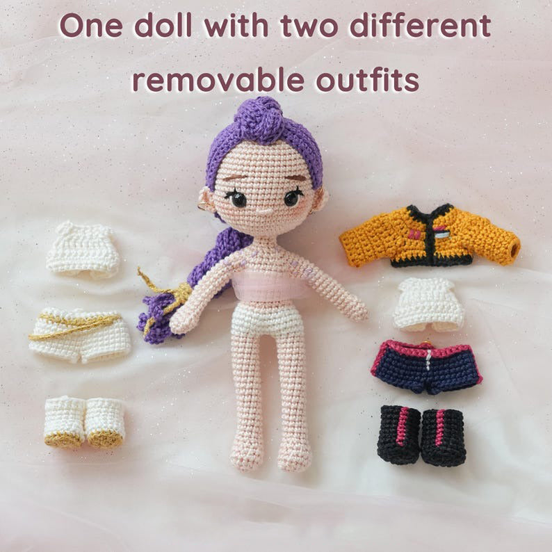 Rumi Kpop Girls Amigurumi Crochet Doll Pattern